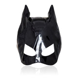 Catwoman - Fetish Mistress Cat Head Hood For BDSM Cosplay Headgear Bondage with Cat Ears Restraints Half Face Mask