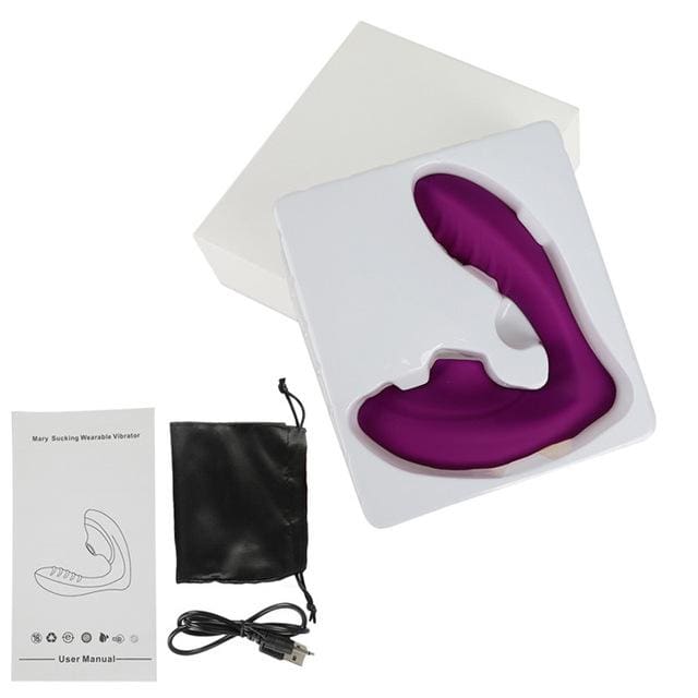 Clit Sucker G Spot Vibrator dublu folosire sex jucărie - violet profund cu cutie