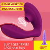 Clit Sucker G Spot Vibrator Double Use Sex Toy