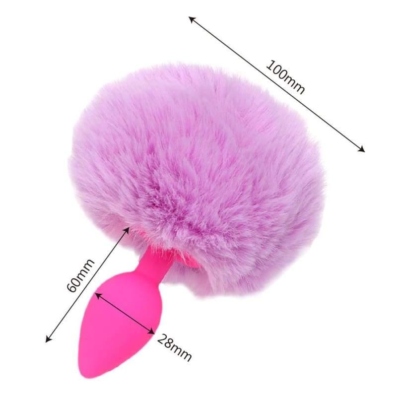 Cute Fluffy Bunny Tail Anal Plug Silicone Erotic Butt Plug Anal Sex Toys - Best Love Sex Doll