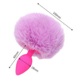 Cute Fluffy Bunny Tail Anal Plug Silicone Erotic Butt Plug Anal Sex Toys