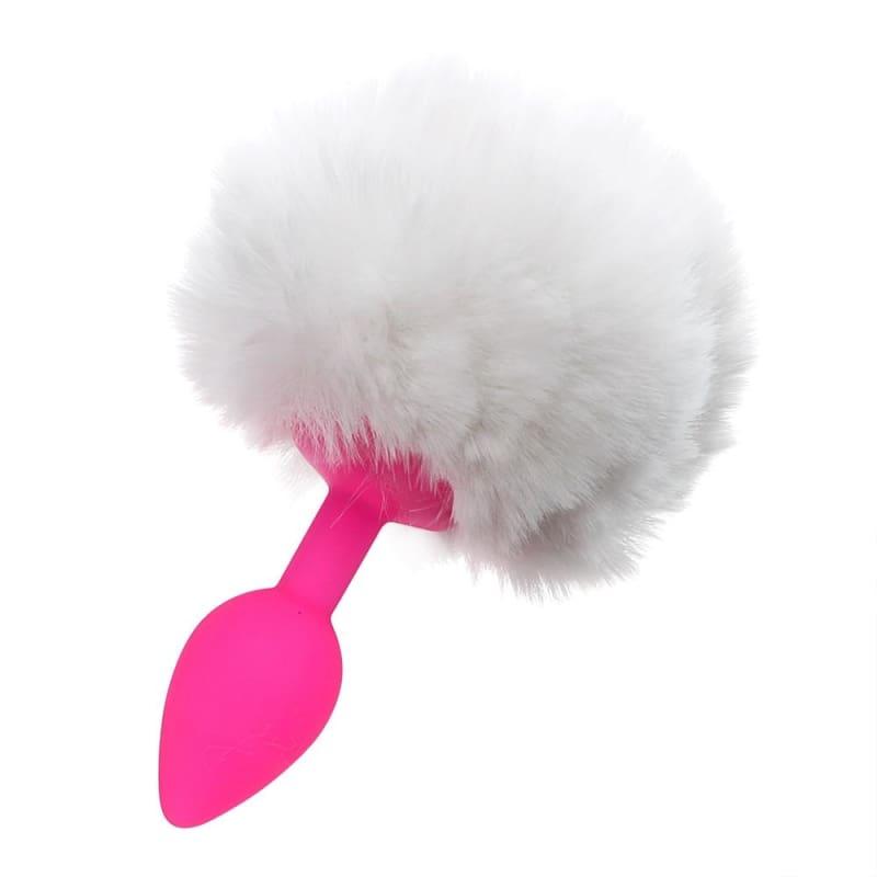 Cute Fluffy Bunny Tail Anal Plug Silicone Erotic Butt Plug Anal Sex Toys - Best Love Sex Doll