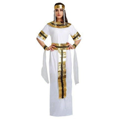 Egyptian Queen - Halloween Cosplay Cleopatra Costume Long Dress With Gold Accessories - Best Love Sex Doll