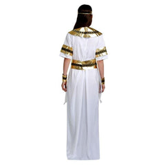 Egyptian Queen - Halloween Cosplay Cleopatra Costume Long Dress With Gold Accessories - Best Love Sex Doll