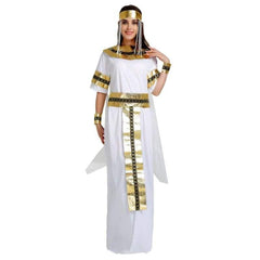 Egyptian Queen - Halloween Cosplay Cleopatra Costume Long Dress With Gold Accessories - Best Love Sex Doll