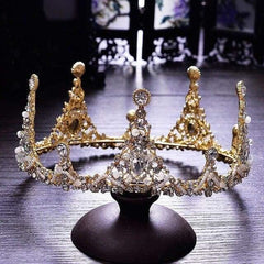 Elf Queen Crown+Necklace+Earings - Handmade Baroque Simulated Diamond Bridal Headpiece - Best Love Sex Doll