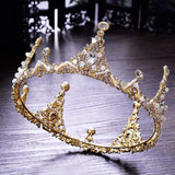 Elf Queen Crown + Colier + Cercei - Articole de mireasă din diamant simulate baroc manual