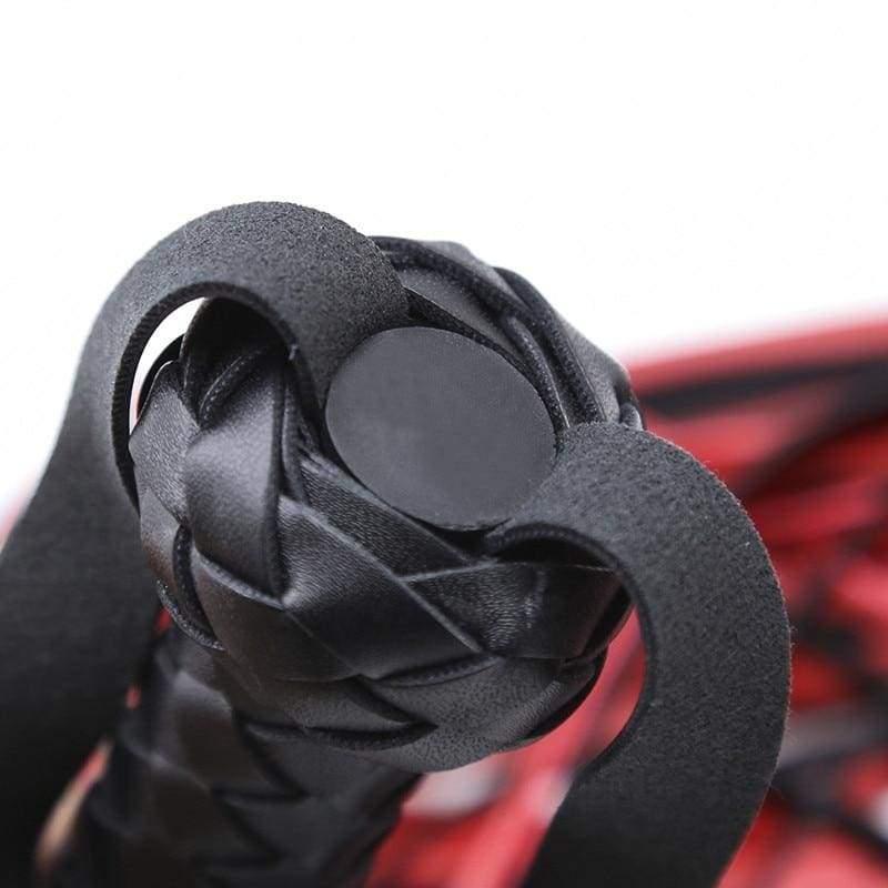 Fetish Black&Red PU Leather Handle Flogger BDSM Flirt - Best Love Sex Doll