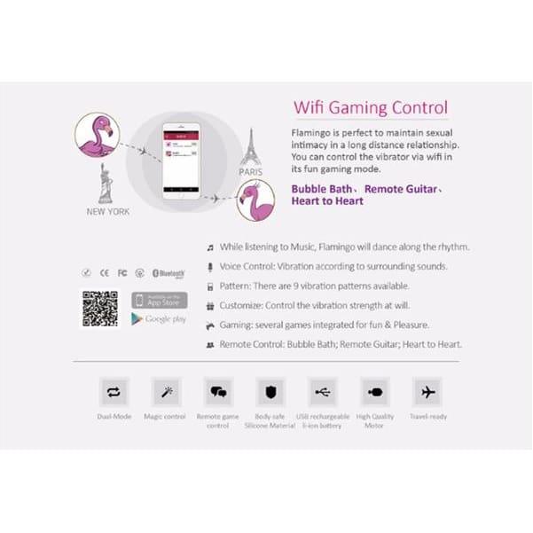 Flamingo - APP Bluetooth Remote Control G-spot Clitoris Vibrator Smart Stimulator Vagina Massager Jumping Egg