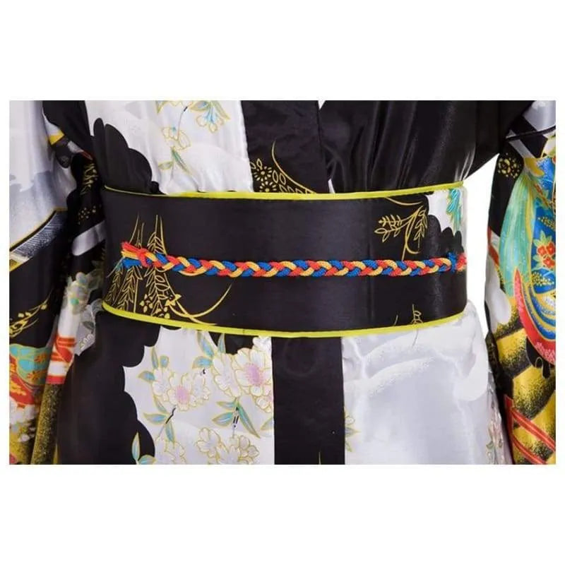 Japanese Tradition Kimono With Obi Flower Vintage Evening Dress - Best Love Sex Doll