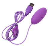 Mini Bullet USB Charging Vibrating Egg - Purple