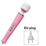 New Type USB Charging Triple Strong AV Massager Magic Wand Women Masturbator - EU plug Pink