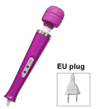New Type USB Charging Triple Strong AV Massager Magic Wand Women Masturbator - EU plug Purple