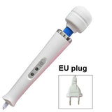 New Type USB Charging Triple Strong AV Massager Magic Wand Women Masturbator - EU plug White