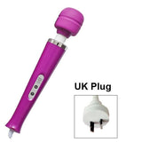 New Type USB Charging Triple Strong AV Massager Magic Wand Women Masturbator - UK Plug Purple