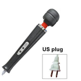 New Type USB Charging Triple Strong AV Massager Magic Wand Women Masturbator - US plug Black