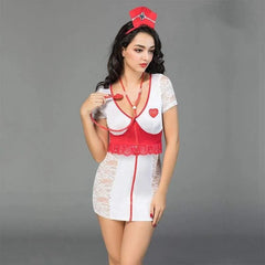 Nurse - Deluxe Sexy Lingerie Set With Toy Stethoscope Erotic Costume For Woman SL10 - Best Love Sex Doll