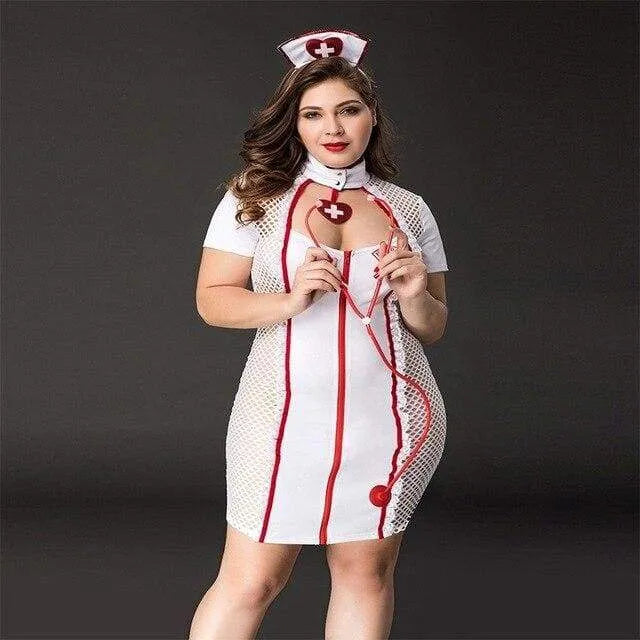 Nurse Plus Size - Sexy Lingerie Set Erotic Costume For Woman - Best Love Sex Doll