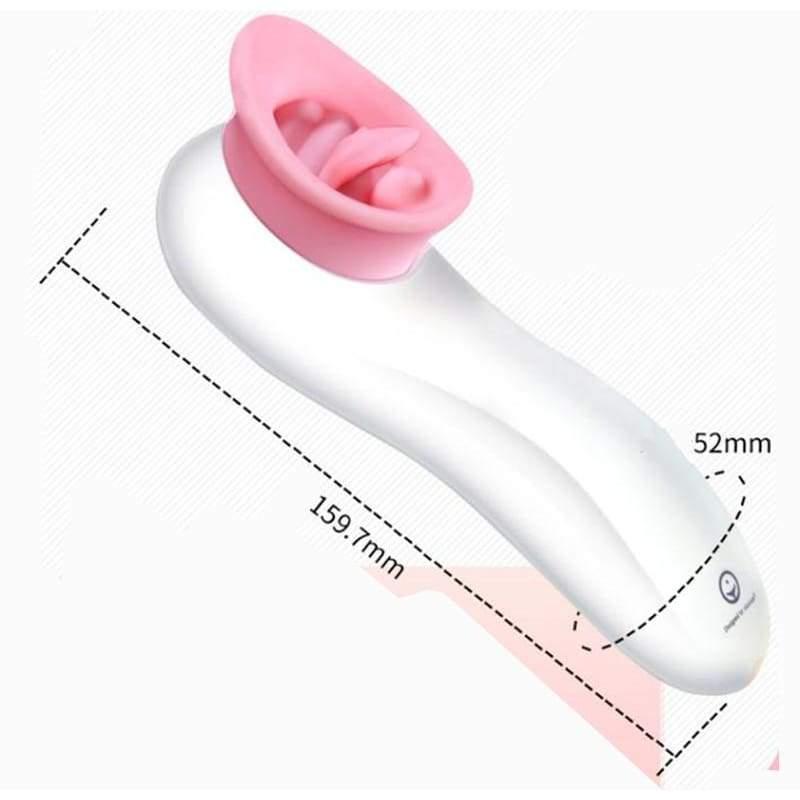 Oral Lover - Vibrating Tongue Clit Licker Nipple Sucker Multiple Use Sex Toy - Best Love Sex Doll