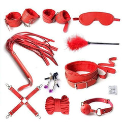 “Over Game”- 10pcs Erotic Accessories Set Adjustable Nylon Bondage ST8 - Best Love Sex Doll