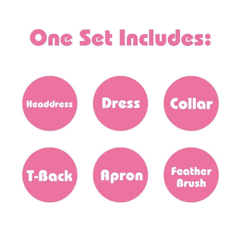 Plus Size Maid - Set de lenjerie sexy din dantelă de nailon Costum erotic cu accesorii XXL