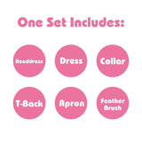 Plus Size Maid - Set de lenjerie sexy din dantelă de nailon Costum erotic cu accesorii XXL