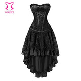 Victorian Corset + Skirt -  Vintage Aristocrat Dress Sexy Gothic Clothing Bustier Skirt Set