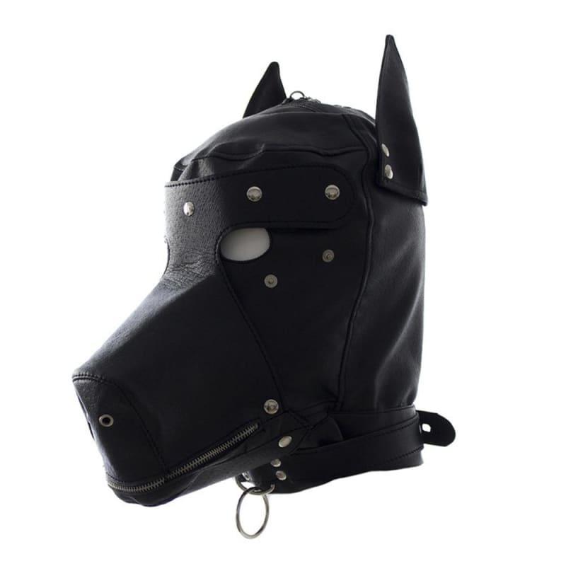 PU Leather Dog Mask - Blindfold BDSM Bondage Exotic Fetish Accessories SM Hood Sex Slave Collar Bondage - Best Love Sex Doll