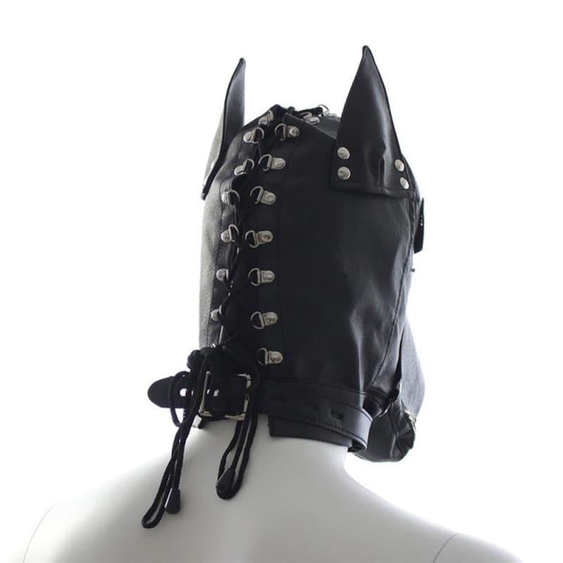 PU Leather Dog Mask - Blindfold BDSM Bondage Exotic Fetish Accessories SM Hood Sex Slave Collar Bondage - Best Love Sex Doll