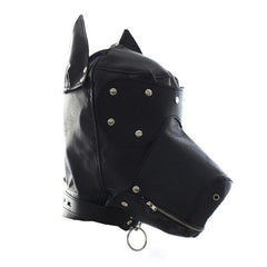 PU Leather Dog Mask - Blindfold BDSM Bondage Exotic Fetish Accessories SM Hood Sex Slave Collar Bondage - Best Love Sex Doll