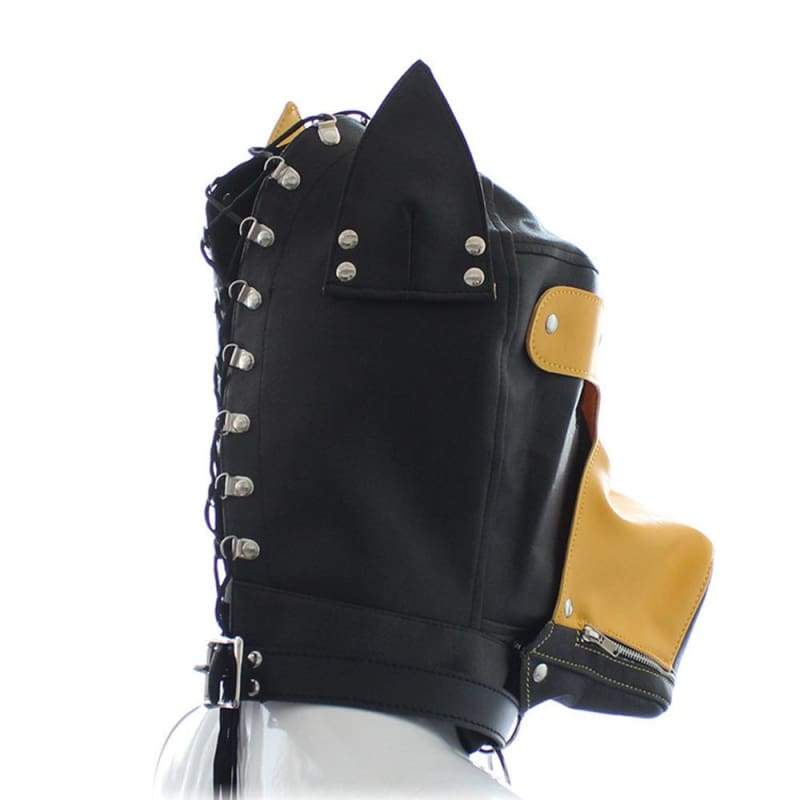 PU Leather Dog Mask - Blindfold BDSM Bondage Exotic Fetish Accessories SM Hood Sex Slave Collar Bondage - Best Love Sex Doll