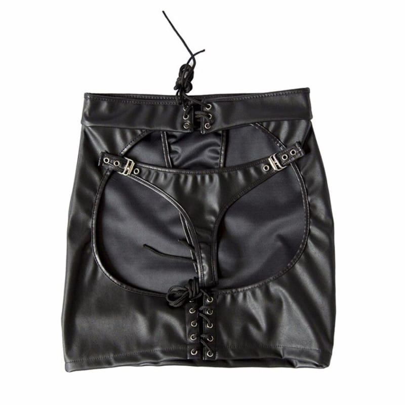 Sewing - Fetish PU Leather Hip Skirt Slave Spanking Open Butt Bondage Erotic Harness