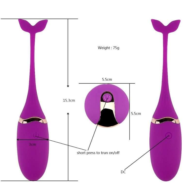 Shaking Whale - Remote Control USB Charging Double Strong Vibrating Egg - Best Love Sex Doll