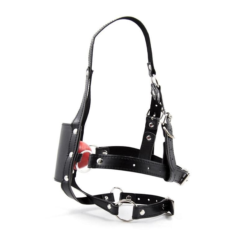 Sex Mouth Gag Oral Sx Toy BDSM Restraint Head Harness Maskss，Adjustable  Leather Sex Strap with Silicone Solid Sex Gag，Sex Erotic Toys Sex Mouth  Plug