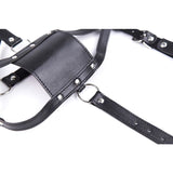 Silent - Silicone Mouth Gag Bondage Restraints PU Leather Open Mouth Ball Head Harness Fetish Mask With Oral Fixation