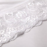 Slip Dress + Thong - Women’s White Lace Sleepwear Sexy Lingerie Brief Set
