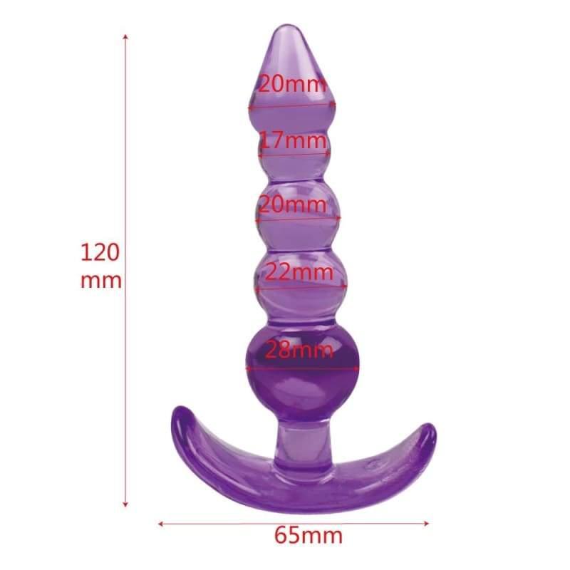 Soft Jelly Silicone Butt Plug Prostate Massager G-spot Anal Beads - Best Love Sex Doll