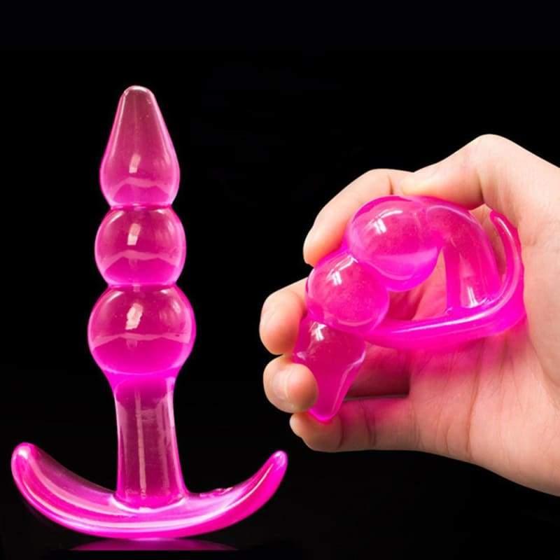 Soft Jelly Silicone Butt Plug Prostate Massager G-spot Anal Beads - Best Love Sex Doll