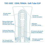 Ediție specială cool - Cupa Masturbatorului de vid reutilizabil Japan-Tech pentru gât adânc / tub moale