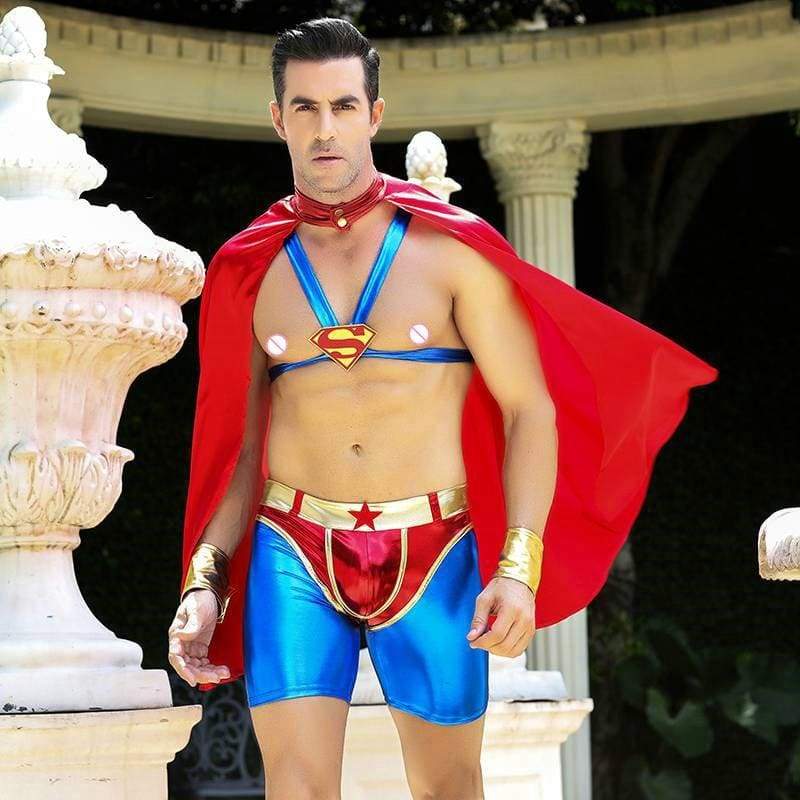 Supererou - Set de lenjerie sexy costum erotic pentru bărbat