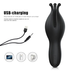 Vibrador de pene de silicona suave con sensación de sexo oral por USB: la mejor muñeca sexual del amor