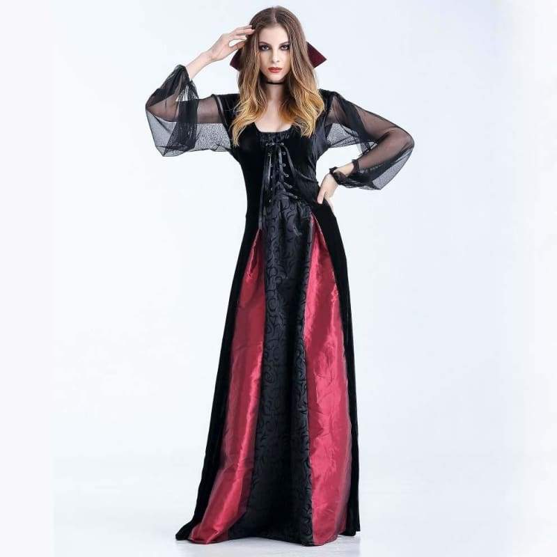 Vampire - Fancy Cosplay Vintage Aristocrat Costum de carnaval pentru femei