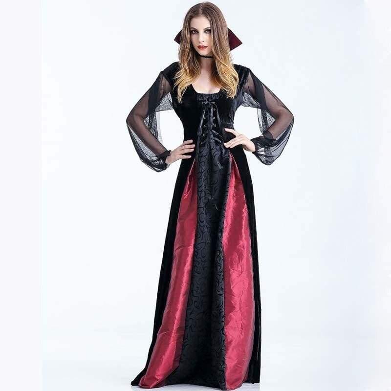Vampire - Fancy Cosplay Vintage Aristocrat Dress Kostum tal-Karnival gan-Nisa - L-Aqwa Pupa tas-Sess tal-Imabba Vampire - Fancy Cosplay Vintage Aristocrat Dress Kostum tal-Karnival gan-Nisa - L-Aqwa Pupa tas-Sess tal-Imabba
