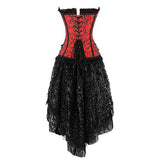 Victorian Corset + Skirt - Vintage Aristocrat Dress Sexy Gothic Clothing Bustier Skirt Set