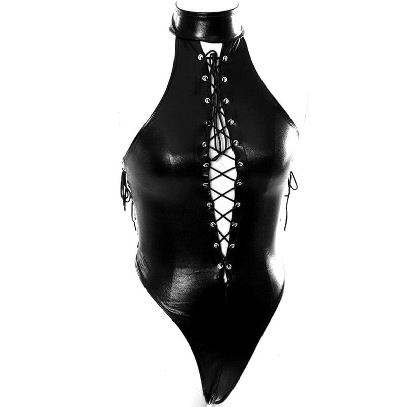 Corselet din piele PU, manuală, cu curea gotică, curea punkă BDSM sutien slavă lenjerie fetișă