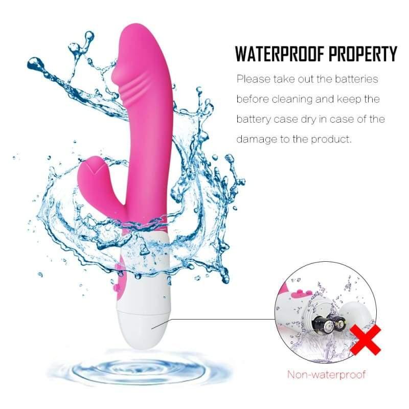Waterproof Adult Dildo Rabbit Vibrator for Women G Spot and Clitoris Dual Vibration - Best Love Sex Doll