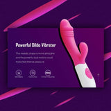 Waterproof Adult Dildo Rabbit Vibrator for Women G Spot and Clitoris Dual Vibration