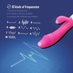 Waterproof Adult Dildo Rabbit Vibrator for Women G Spot and Clitoris Dual Vibration - Best Love Sex Doll