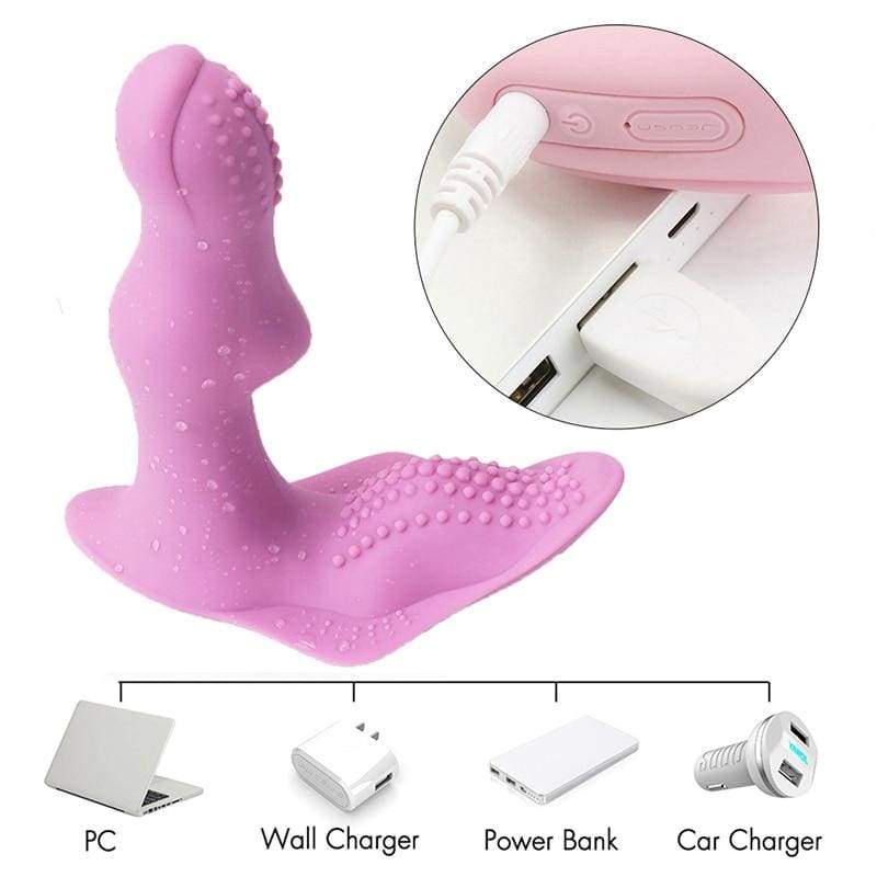 Waterproof Napkin-Shaped Wearable Butterfly Clitoris Stimulator G-Spot Vibrator - Best Love Sex Doll
