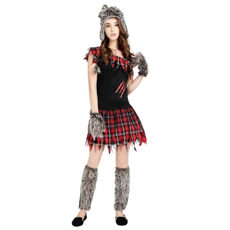 Оборотень - хэллоуин костюм косплей прикольная девушка наряд